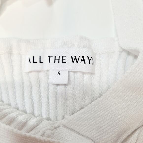 ALL THE WAYS Aviana Collar Mini Dress in White Small - Picture 6 of 12